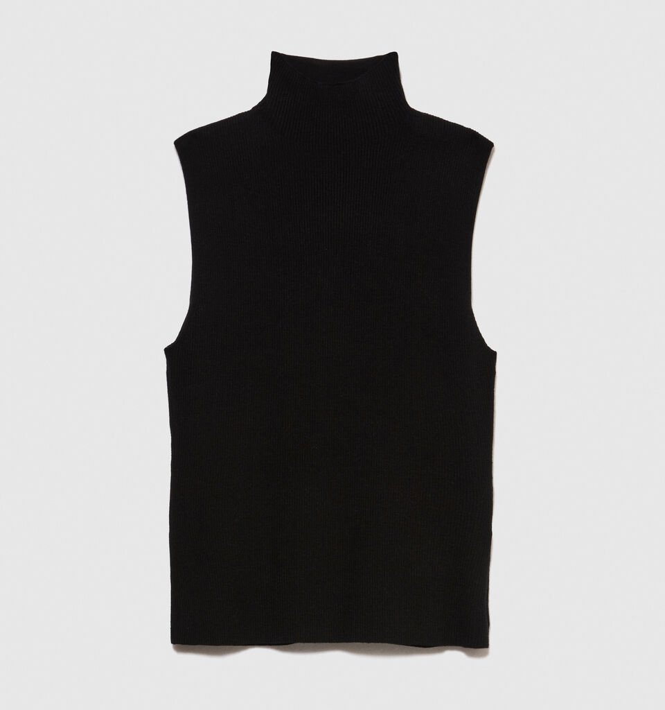 Knit top - women's tops - Black | Sisley image number 6